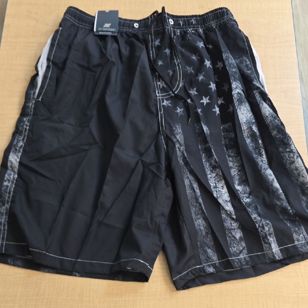 Men's Black Star-Patterned Shorts